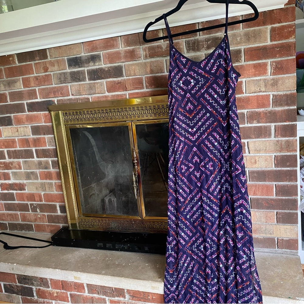 Large Fire Los Angeles Maxi Dress